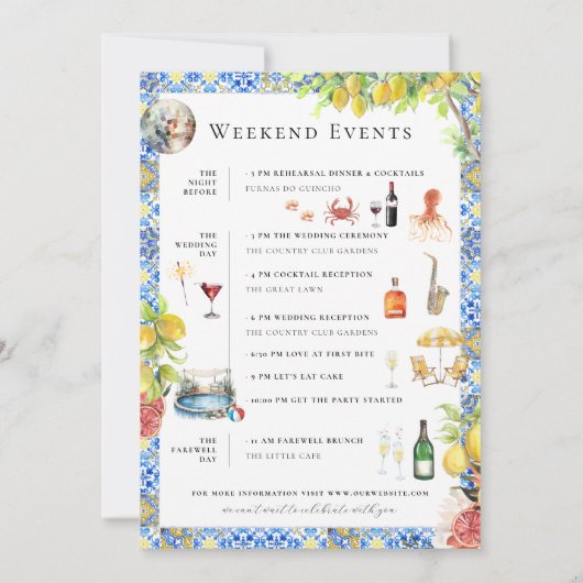 elegant landgoed | Geïllustreerd huwelijksweekend Kaart (Achterkant)