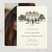 Elegant landhuis | Ranch Foto Sla de datum op Kaart (Voorkant / Achterkant)