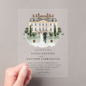 Elegant landhuis | Villa bruiloft uitnodiging (Insitu (Draagbaar))