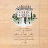 Elegant landhuis | Villa bruiloft uitnodiging (Voorkant)