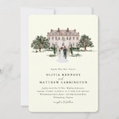 Elegant landhuis | Villa bruiloft uitnodiging (Voorkant)