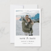 Elegant Landschap Winter Foto Budget Bruiloft Save The Date (Voorkant)