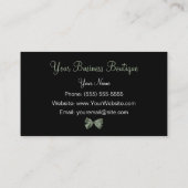 Elegant laopard print en mossy green lint visitekaartje (Achterkant)