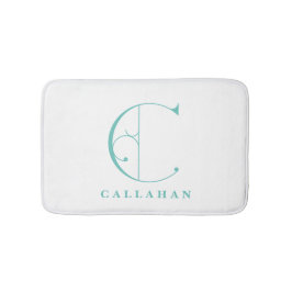 Elegant Large Monogram C Scroll Typografie Badmat