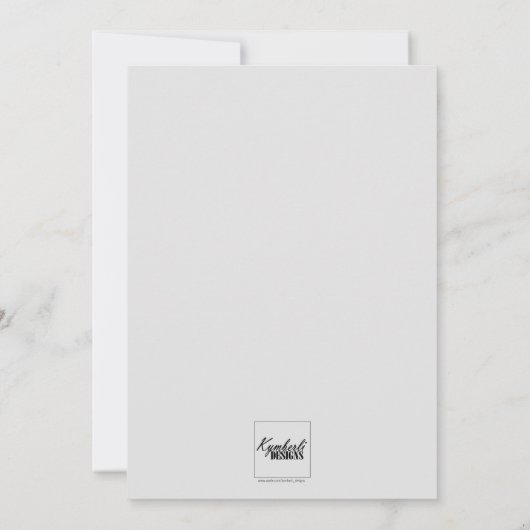 Elegant Large Paarse Spring Roos Wedding Kaart (Achterkant)