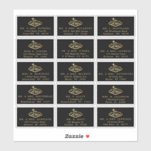 Elegant Las Vegas bestemming bruiloft adres Sticker