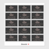 Elegant Las Vegas bestemming bruiloft adres Sticker (Vel)