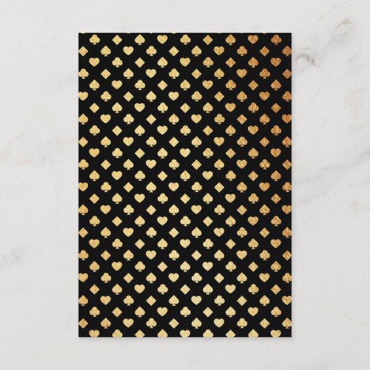 Elegant Las Vegas bestemming bruiloft detail Informatiekaartje (Achterkant)