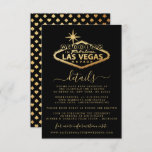 Elegant Las Vegas bestemming bruiloft detail Informatiekaartje<br><div class="desc">Vier in stijl met deze moderne en zeer trendy trouwdetailkaarten. Dit ontwerp is gemakkelijk te personaliseren met uw speciale evenementenbewoording en uw gasten zullen blij zijn wanneer ze deze fantastische kaarten ontvangen. Overeenkomende objecten vindt u in de collectie.</div>