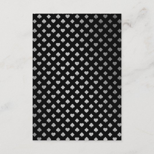 Elegant Las Vegas bestemming bruiloft detail Informatiekaartje (Achterkant)