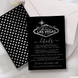 Elegant Las Vegas bestemming bruiloft detail Informatiekaartje<br><div class="desc">Vier in stijl met deze moderne en zeer trendy trouwdetailkaarten. Dit ontwerp is gemakkelijk te personaliseren met uw speciale evenementenbewoording en uw gasten zullen blij zijn wanneer ze deze fantastische kaarten ontvangen. Overeenkomende objecten vindt u in de collectie.</div>