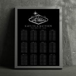 Elegant Las Vegas Bestemming Bruiloft Zitschema Poster<br><div class="desc">Vier in stijl met deze moderne en zeer trendy Las Vegas bruiloft zitkaart. Dit ontwerp is gemakkelijk te personaliseren met uw namen en trouwdatum en uw gasten zullen blij zijn wanneer ze dit fantastische tafelplan zien. Overeenkomende bruidsartikelen zijn te vinden in het collectie.</div>