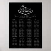 Elegant Las Vegas Bestemming Bruiloft Zitschema Poster (Voorkant)
