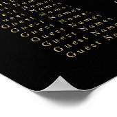 Elegant Las Vegas Bestemming Bruiloft Zitschema Poster (Hoek)