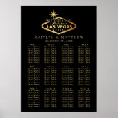 Elegant Las Vegas Bestemming Bruiloft Zitschema Poster (Voorkant)