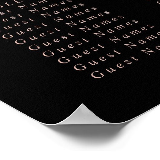 Elegant Las Vegas Bestemming Bruiloft Zitschema Poster (Hoek)