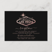 Elegant Las Vegas Bestemming Huwelijksreceptie Informatiekaartje (Voorkant)
