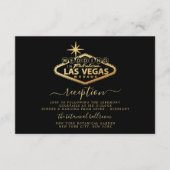 Elegant Las Vegas Bestemming Huwelijksreceptie Informatiekaartje (Voorkant)