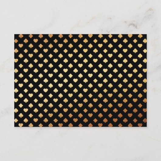 Elegant Las Vegas Bestemming Huwelijksreceptie Informatiekaartje (Achterkant)