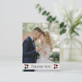 Elegant Las Vegas bruiloft dank u foto Briefkaart (Staand voorkant)