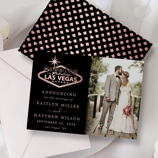 Elegant Las Vegas Destination Wedding Aankondiging
