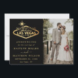 Elegant Las Vegas Destination Wedding Aankondiging<br><div class="desc">Laat iedereen weten dat je het deed,  je trouwde in stijl met deze moderne en zeer trendy trouwaankondigingskaarten. Het ontwerp is gemakkelijk te personaliseren met uw speciale evenementenbewoording en uw familie en vrienden zullen blij zijn wanneer ze deze fantastische huwelijksaankondigingskaarten ontvangen.</div>