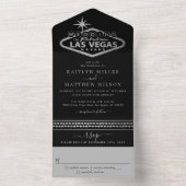 Elegant Las Vegas Destination Wedding All In One Uitnodiging (Binnen)