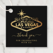 Elegant Las Vegas Destination Wedding Bedankjes Labels (Voorkant)