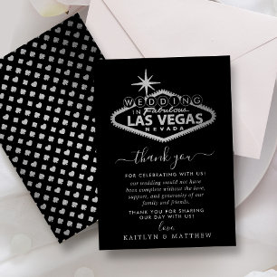 Elegant Las Vegas Destination Wedding Bedankkaart