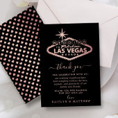 Elegant Las Vegas Destination Wedding Bedankkaart
