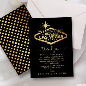 Elegant Las Vegas Destination Wedding Bedankkaart