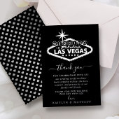 Elegant Las Vegas Destination Wedding Bedankt Folie Uitnodiging