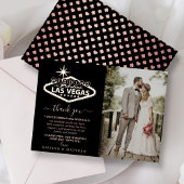Elegant Las Vegas Destination Wedding Bedankt Folie Uitnodiging