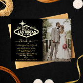 Elegant Las Vegas Destination Wedding Bedankt Folie Uitnodiging