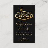 Elegant Las Vegas Destination Wedding Drink Ticket (Voorkant)