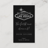 Elegant Las Vegas Destination Wedding Drink Ticket (Voorkant)