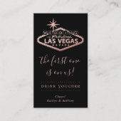 Elegant Las Vegas Destination Wedding Drink Ticket (Voorkant)