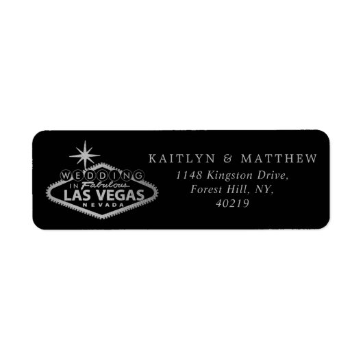 Elegant Las Vegas Destination Wedding Etiket (Voorkant)