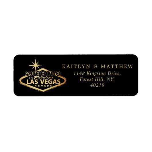 Elegant Las Vegas Destination Wedding Etiket (Voorkant)