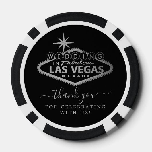 Elegant Las Vegas Destination Wedding Favor Poker Chips (Achterkant)