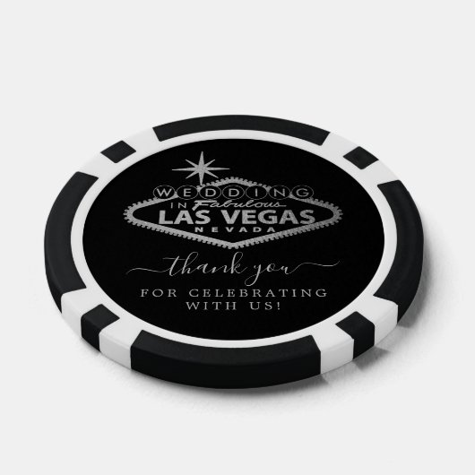 Elegant Las Vegas Destination Wedding Favor Poker Chips (Enkel)