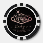 Elegant Las Vegas Destination Wedding Favor Poker Chips (Voorkant)
