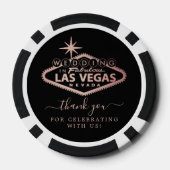 Elegant Las Vegas Destination Wedding Favor Poker Chips (Achterkant)