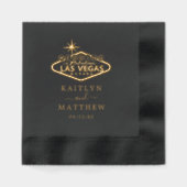 Elegant Las Vegas Destination Wedding Folie Servetten (Voorkant)
