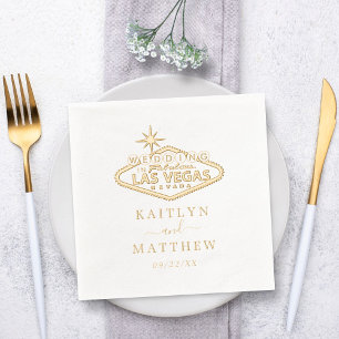 Elegant Las Vegas Destination Wedding Folie Servetten