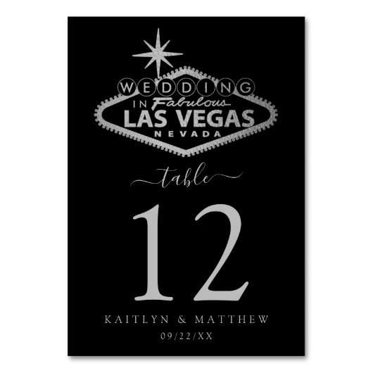 Elegant Las Vegas Destination Wedding Kaart (Voorkant)