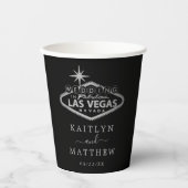 Elegant Las Vegas Destination Wedding Papieren Bekers (Voorkant)