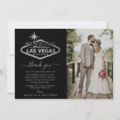 Elegant Las Vegas Destination Wedding Photo Bedankkaart (Voorkant)