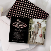 Elegant Las Vegas Destination Wedding Photo Bedankkaart