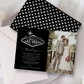 Elegant Las Vegas Destination Wedding Photo Bedankkaart